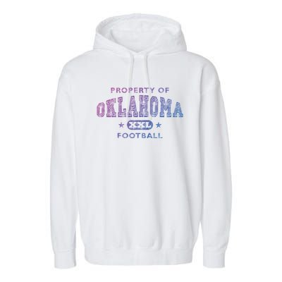 Property Of Oklahoma Football Xxl Gift Garment-Dyed Fleece Hoodie