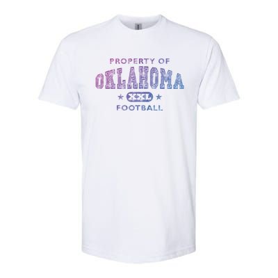 Property Of Oklahoma Football Xxl Gift Softstyle CVC T-Shirt