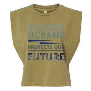 Protecting Our Oceans Protect Our Future Environt Gift Garment-Dyed Women's Muscle Tee