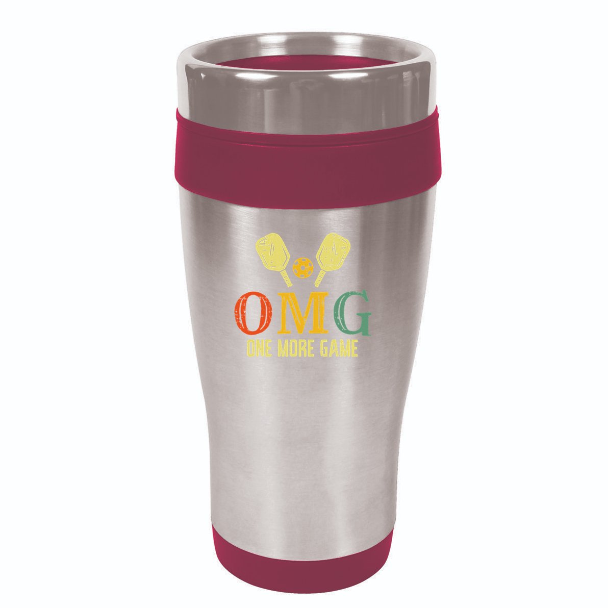 Pickleball Omg One More Game Pickle Ball Sports Women 16oz Travel Tumbler