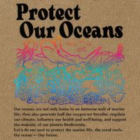 Protect Our Oceans Save Earth World Ocean Day 2024 On Back Cotton Canvas Backpack