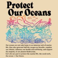 Protect Our Oceans Save Earth World Ocean Day 2024 On Back Drawstring Bag