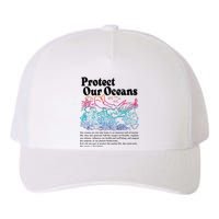 Protect Our Oceans Save Earth World Ocean Day 2024 On Back Yupoong Adult 5-Panel Trucker Hat