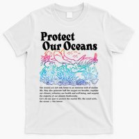Protect Our Oceans Save Earth World Ocean Day 2024 On Back T-Shirt