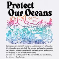 Protect Our Oceans Save Earth World Ocean Day 2024 On Back T-Shirt