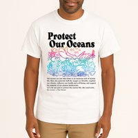 Protect Our Oceans Save Earth World Ocean Day 2024 On Back Tall T-Shirt