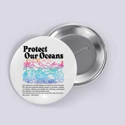 Protect Our Oceans Save Earth World Ocean Day 2024 On Back Button