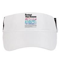 Protect Our Oceans Save Earth World Ocean Day 2024 On Back Adult Drive Performance Visor