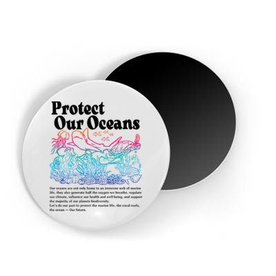 Protect Our Oceans Save Earth World Ocean Day 2024 On Back Magnet