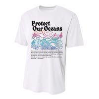 Protect Our Oceans Save Earth World Ocean Day 2024 On Back Performance Sprint T-Shirt