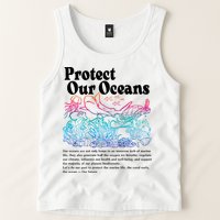 Protect Our Oceans Save Earth World Ocean Day 2024 On Back Tank Top