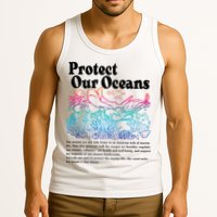 Protect Our Oceans Save Earth World Ocean Day 2024 On Back Tank Top