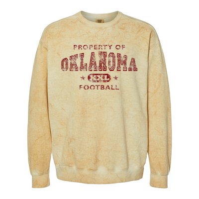 Property Of Oklahoma Football Xxl Colorblast Crewneck Sweatshirt