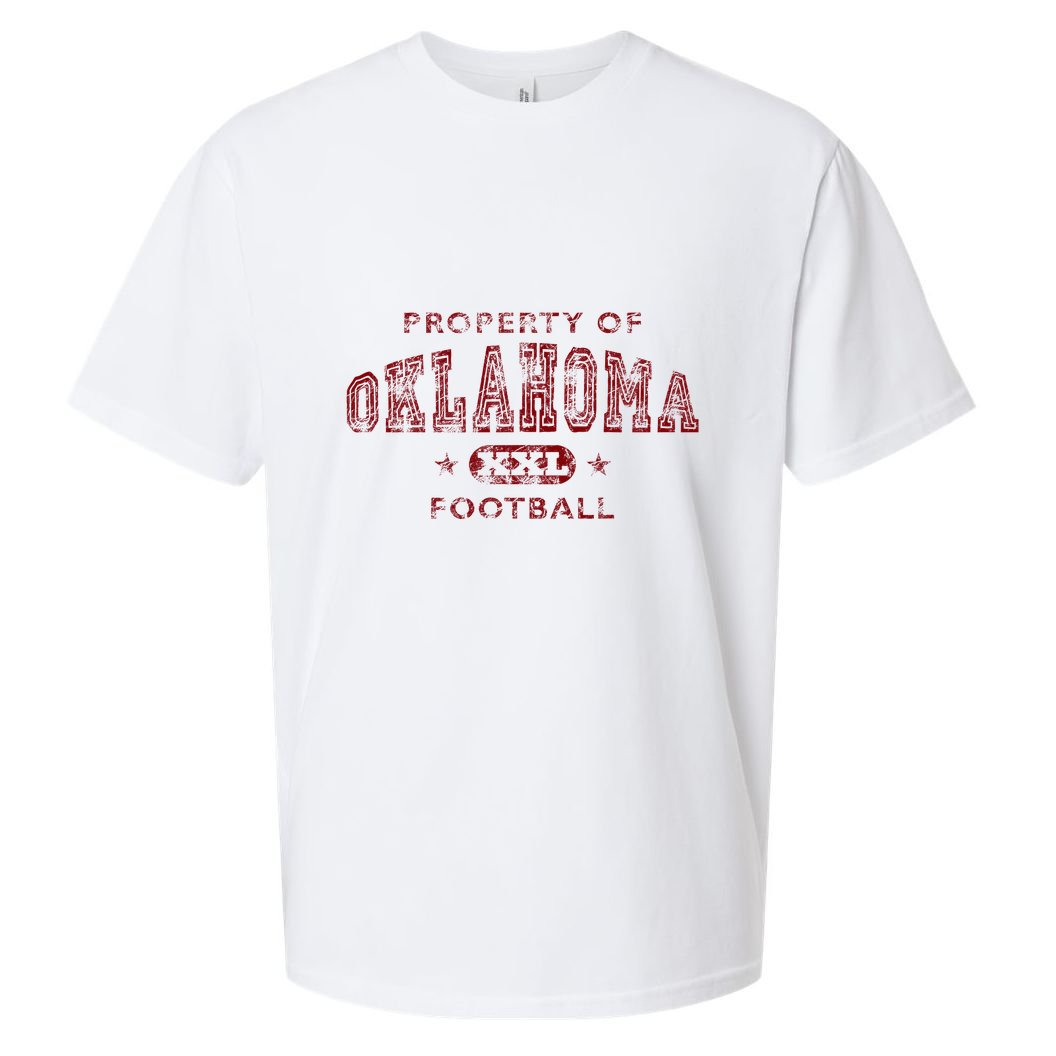 Property Of Oklahoma Football Xxl Sueded Cloud Jersey T-Shirt