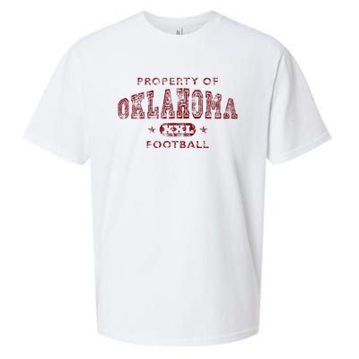 Property Of Oklahoma Football Xxl Sueded Cloud Jersey T-Shirt