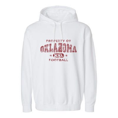Property Of Oklahoma Football Xxl Garment-Dyed Fleece Hoodie