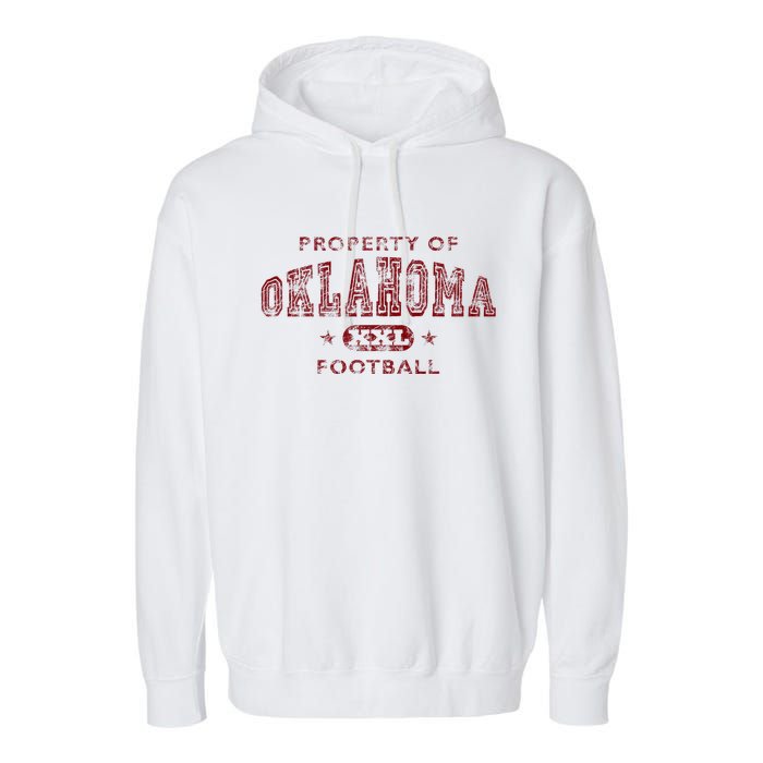 Property Of Oklahoma Football Xxl Garment-Dyed Fleece Hoodie