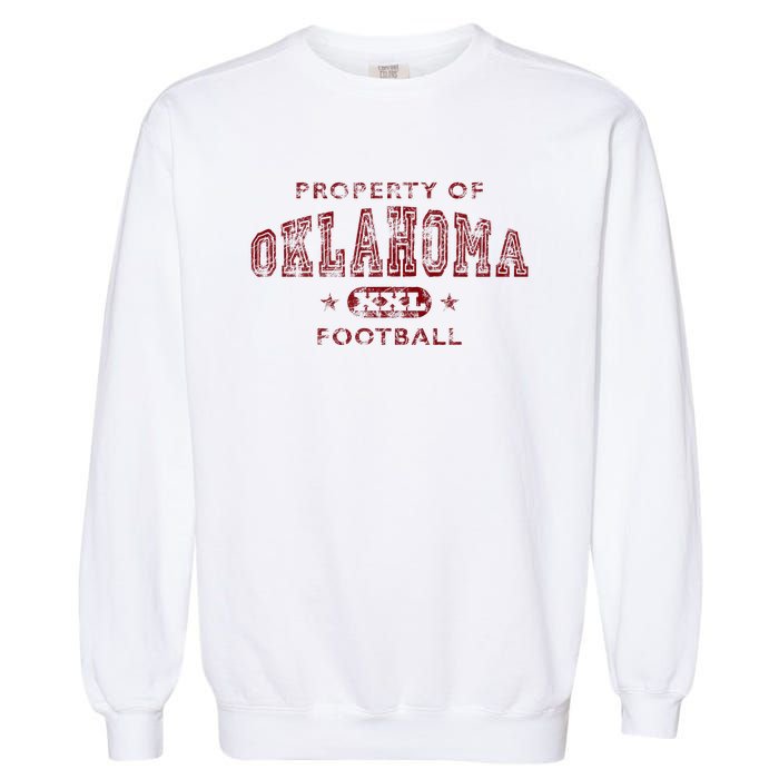 Property Of Oklahoma Football Xxl Garment-Dyed Sweatshirt