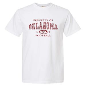 Property Of Oklahoma Football Xxl Garment-Dyed Heavyweight T-Shirt