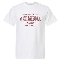 Property Of Oklahoma Football Xxl Garment-Dyed Heavyweight T-Shirt