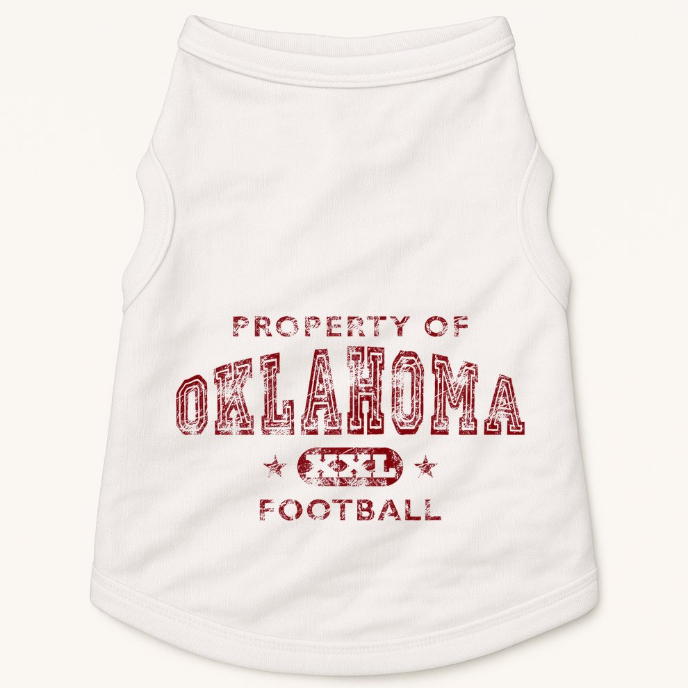 Property Of Oklahoma Football Xxl Doggie Tank