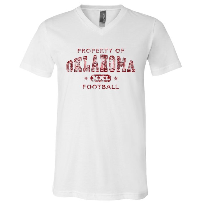 Property Of Oklahoma Football Xxl V-Neck T-Shirt