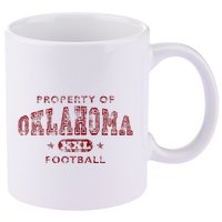 Property Of Oklahoma Football Xxl 11oz C Handle Ceramic Mug