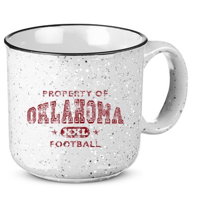 Property Of Oklahoma Football Xxl 15oz Campfire Ceramic Mug