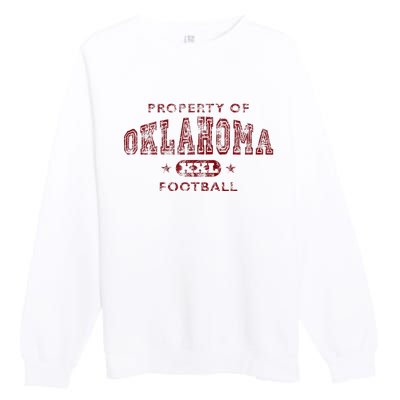 Property Of Oklahoma Football Xxl Premium Crewneck Sweatshirt