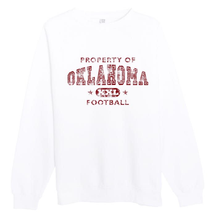 Property Of Oklahoma Football Xxl Premium Crewneck Sweatshirt