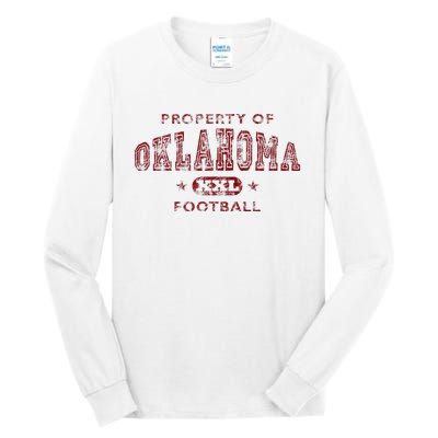 Property Of Oklahoma Football Xxl Tall Long Sleeve T-Shirt