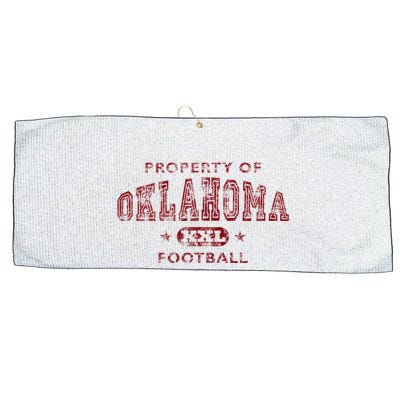 Property Of Oklahoma Football Xxl Large Microfiber Waffle Golf Towel
