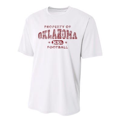 Property Of Oklahoma Football Xxl Performance Sprint T-Shirt