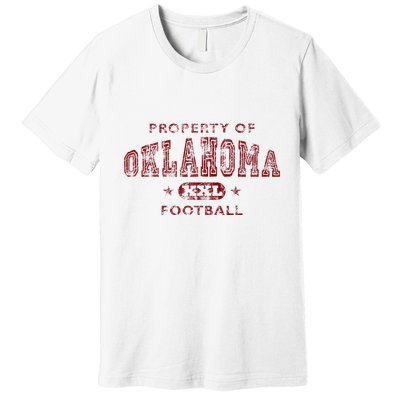 Property Of Oklahoma Football Xxl Premium T-Shirt