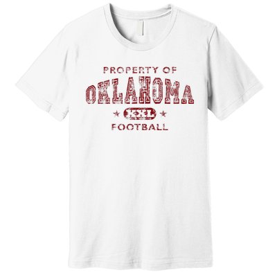 Property Of Oklahoma Football Xxl Premium T-Shirt