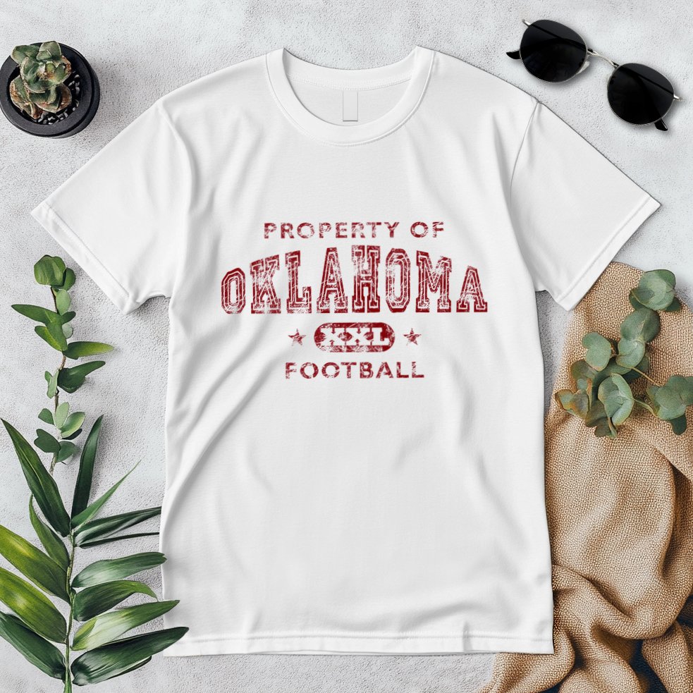 Property Of Oklahoma Football Xxl Premium T-Shirt