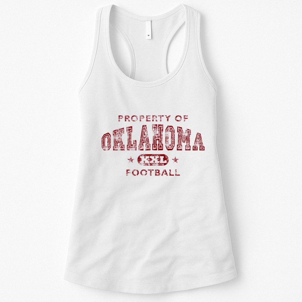 Property Of Oklahoma Football Xxl Womens Tank Top