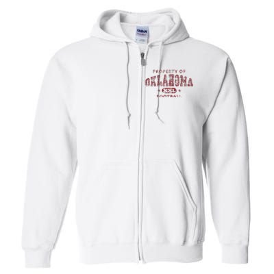 Property Of Oklahoma Football Xxl Full Zip Hoodie