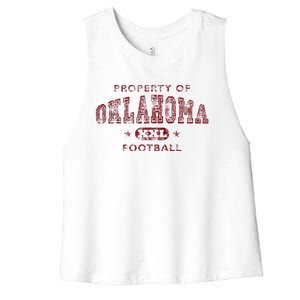 Property Of Oklahoma Football Xxl Women's Racerback Cropped Tank