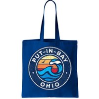 Putinbay Ohio Oh Vintage Nautical Waves Tote Bag