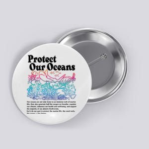 Protect Our Oceans Save Earth World Ocean Day Button