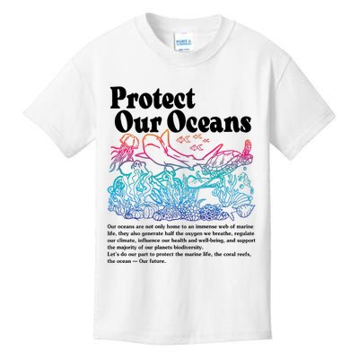 Protect Our Oceans Save Earth World Ocean Day Kids T-Shirt