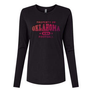 Property Of Oklahoma Football Xxl Gift Womens Cotton Relaxed Long Sleeve T-Shirt