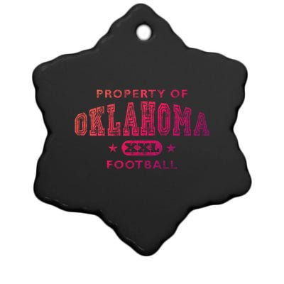 Property Of Oklahoma Football Xxl Gift Ceramic Star Ornament