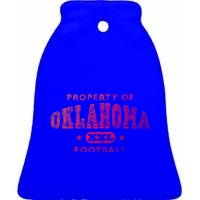 Property Of Oklahoma Football Xxl Gift Ceramic Bell Ornament