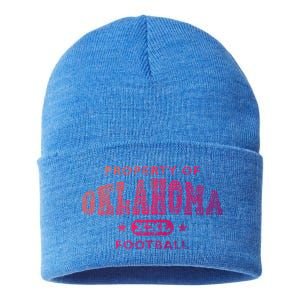 Property Of Oklahoma Football Xxl Gift Sustainable Knit Beanie