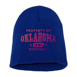 Property Of Oklahoma Football Xxl Gift Short Acrylic Beanie