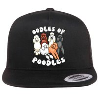 Poodle Oodles Of Poodles Poodle Lover Flat Bill Trucker Hat