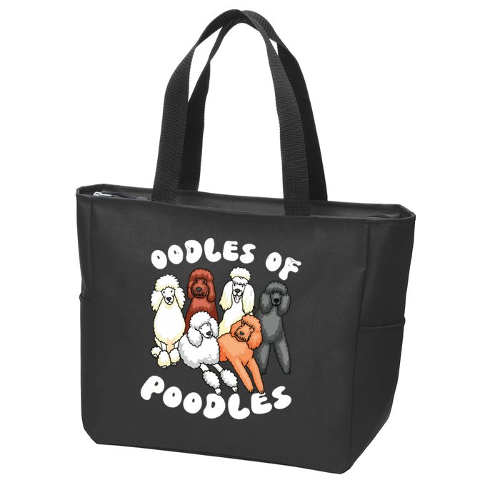 Poodle Oodles Of Poodles Poodle Lover Zip Tote Bag