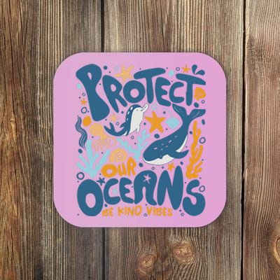 Protect Our Oceans Respect Locals Apparel Beach Lover Coaster